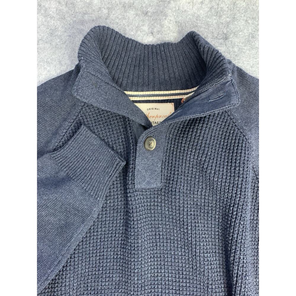 NWT Weatherproof Vintage Men's Size M Carbon Heather Fisherman Rib Sweater